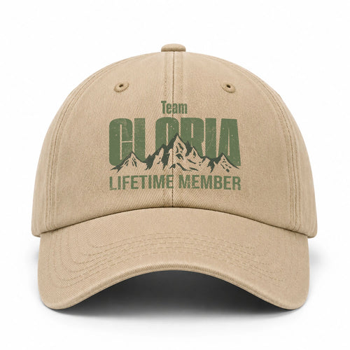 Team Your Name Lifetime Member Mountain Cap GLORIA 13K1 C58PF