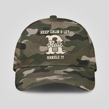 Keep Calm & Let Your Name Handle It Camo Cap RUIZ 13K1 C174PF