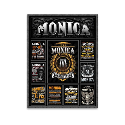 MONICA Personalized Sponge Floor Mat – Custom Printed Home Decor 13K1-AR2