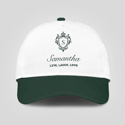 Live Laugh Love Elegant Blue And White Cap SAMANTHA 13K1 C90PF