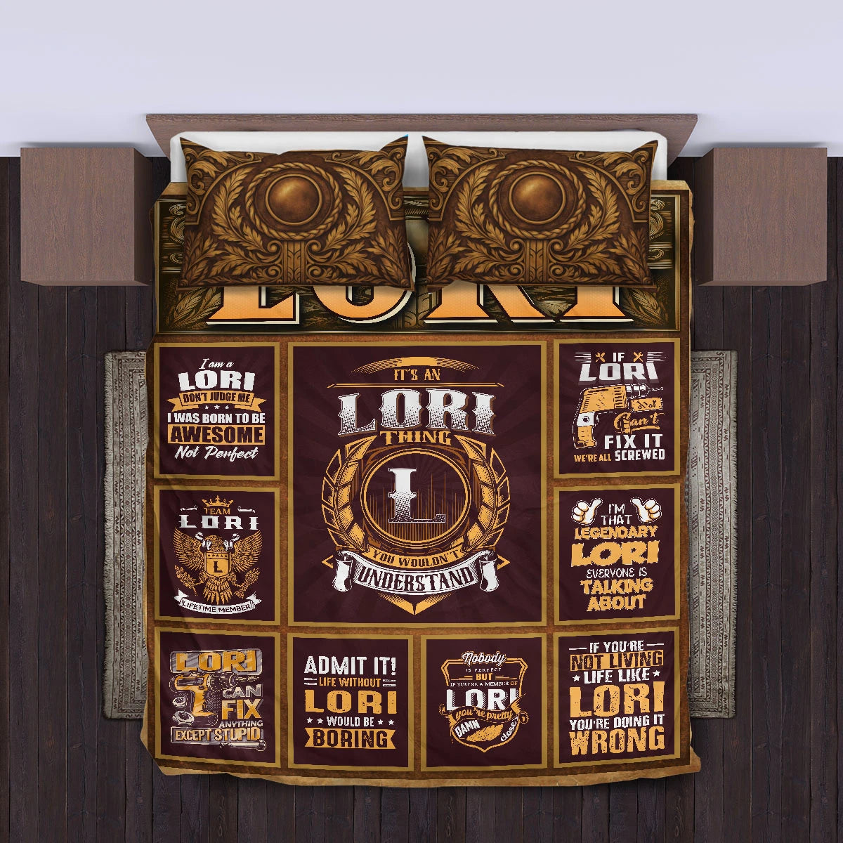 LORI Limited Edition Personalized Bedding Set 13K1-BS3