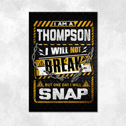 THOMPSON Motivational Rug – Black & Yellow Quote Carpet for Living Room 13K1-AR1