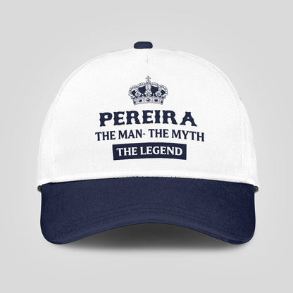 The Man The Myth The Legend King Crown Blue And White Cap PEREIRA 13K1 C147PF