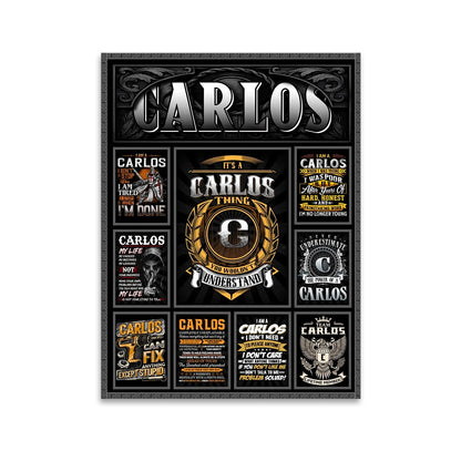CARLOS Personalized Sponge Floor Mat – Custom Printed Home Decor 13K1-AR2