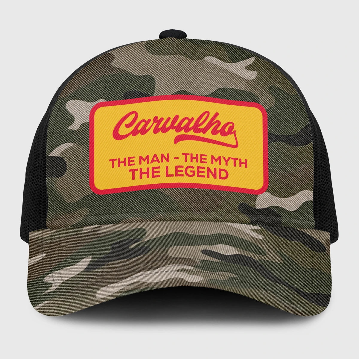 The Man The Myth The Legend Camo Vintage Mesh Cap CARVALHO 13K1 C191PF