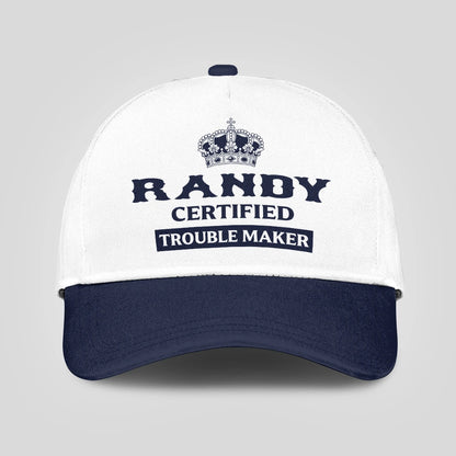 Certified Your Name Trouble Maker Washed Cap RANDY 13K1 C148PF