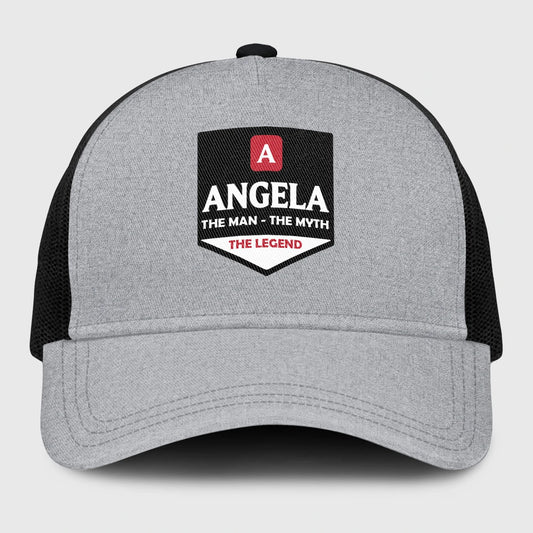The Man The Myth The Legend Gray Mesh Cap ANGELA 13K1 C189PF