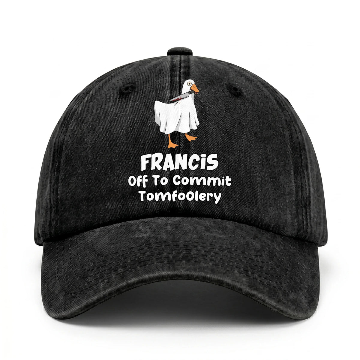 Off To Commit Tomfoolery Funny Goose Washed Cap FRANCIS 13K1 C131PF