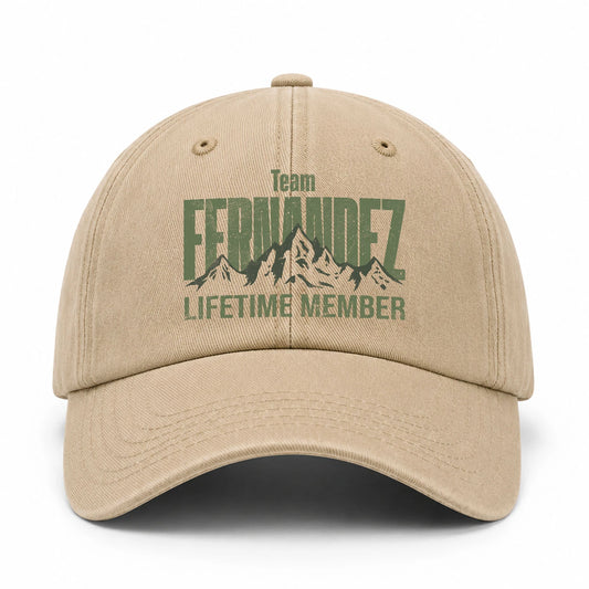Team Your Name Lifetime Member Mountain Cap FERNANDEZ 13K1 C58PF