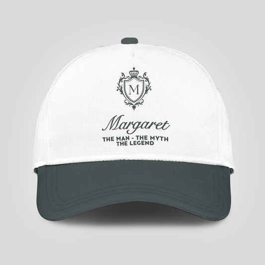 The Man The Myth The Legend Elegant Gray And White Cap MARGARET 13K1 C170PF