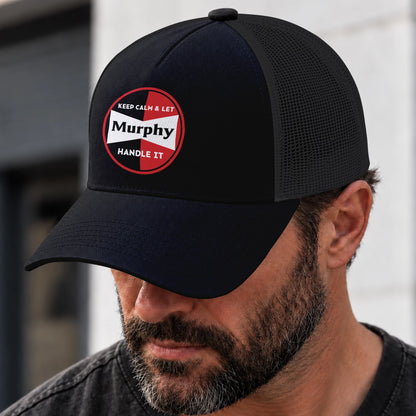 Keep Calm & Let Your Name Handle It Black Mesh Cap MURPHY 13K1 C206PF