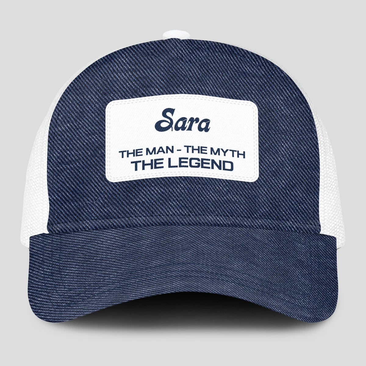 The Man The Myth The Legend Blue Denim Mesh Cap SARA 13K1 C194PF