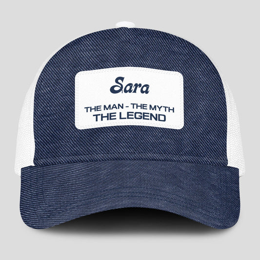 The Man The Myth The Legend Blue Denim Mesh Cap SARA 13K1 C194PF