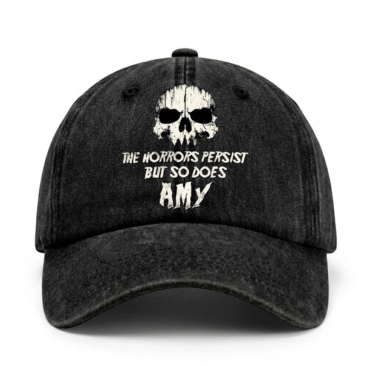 The Horrors Persist But So Does Your Name Cool Skull Washed Cap AMY 13K1 C134PF