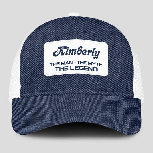 The Man The Myth The Legend Blue Denim Mesh Cap KIMBERLY 13K1 C194PF