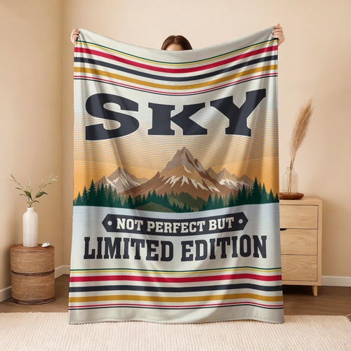 Not Perfect But Limited Edition Vintage Mountain Fleece Blanket SKY 13K1 BK45