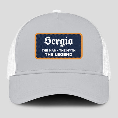 The Man The Myth The Legend Gray Mesh Cap SERGIO 13K1 C204PF