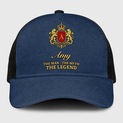 The Man The Myth The Legend Royal Blue Mesh Cap AMY 13K1 C187PF