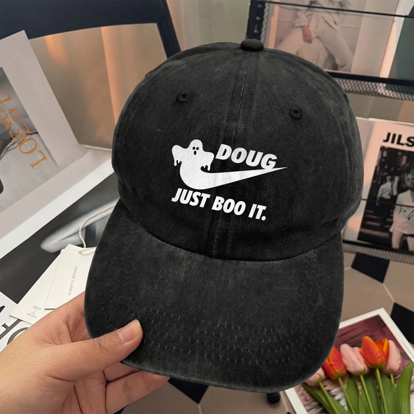 Just Boo It Halloween Washed Cap DOUG 13K1 C83PF