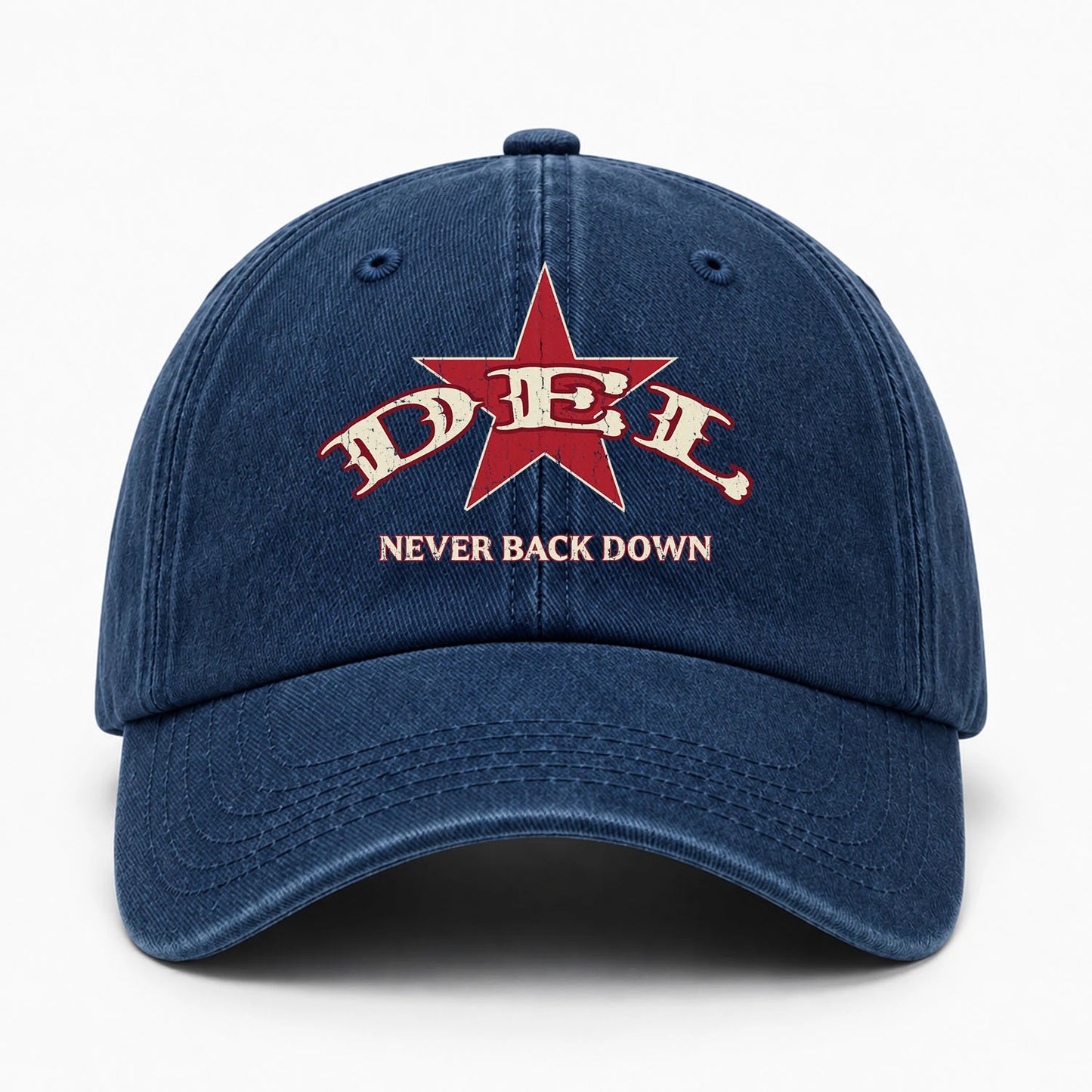 Never Back Down Western Blue Denim Cap DEL 13K1 C61PF