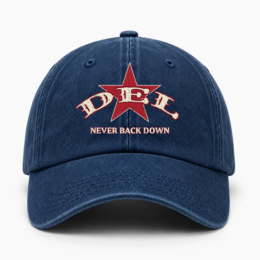 Never Back Down Western Blue Denim Cap DEL 13K1 C61PF