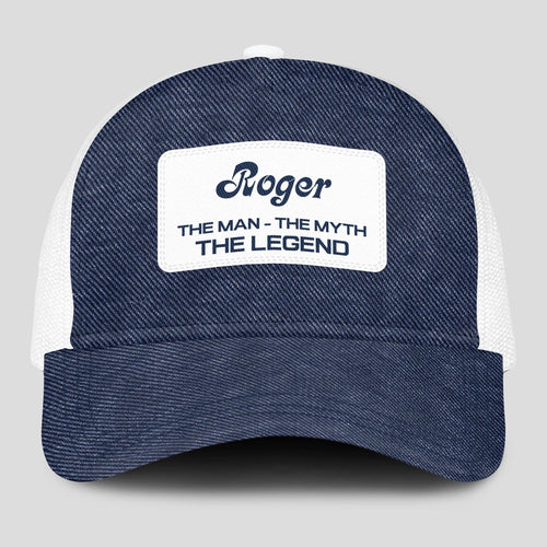 The Man The Myth The Legend Blue Denim Mesh Cap ROGER 13K1 C194PF