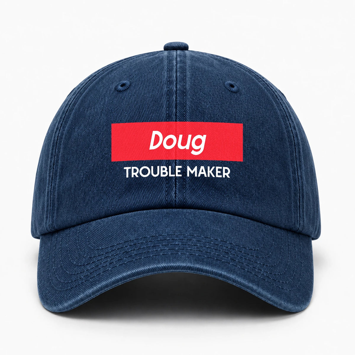 Trouble Maker Red Logo Washed Cap DOUG 13K1 C140PF