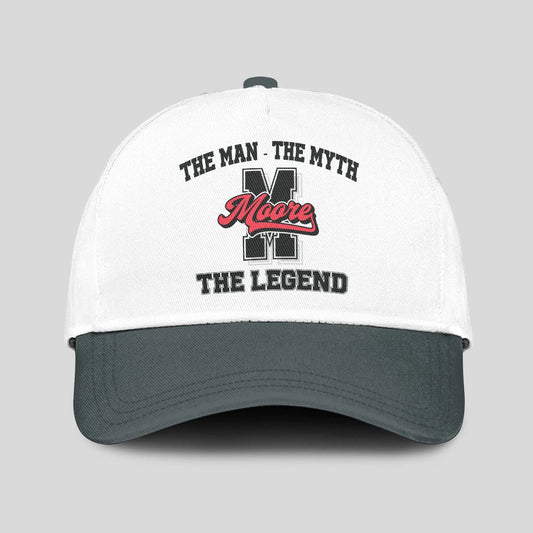 The Man The Myth The Legend Custom Initial Letter And Name Cap MOORE 13K1 C38PF
