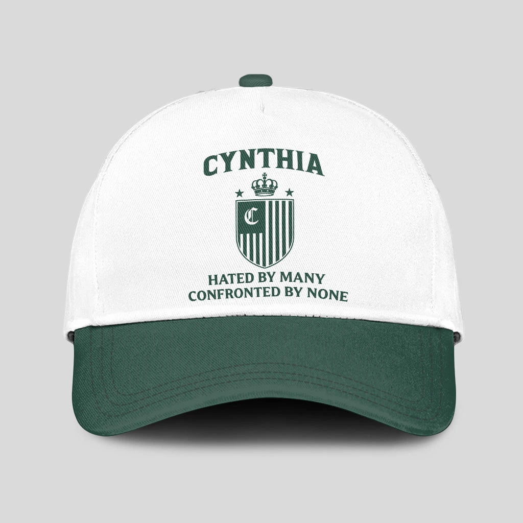Hated By Many Confronted By None Luxury Logo Cap CYNTHIA 13K1 C41PF