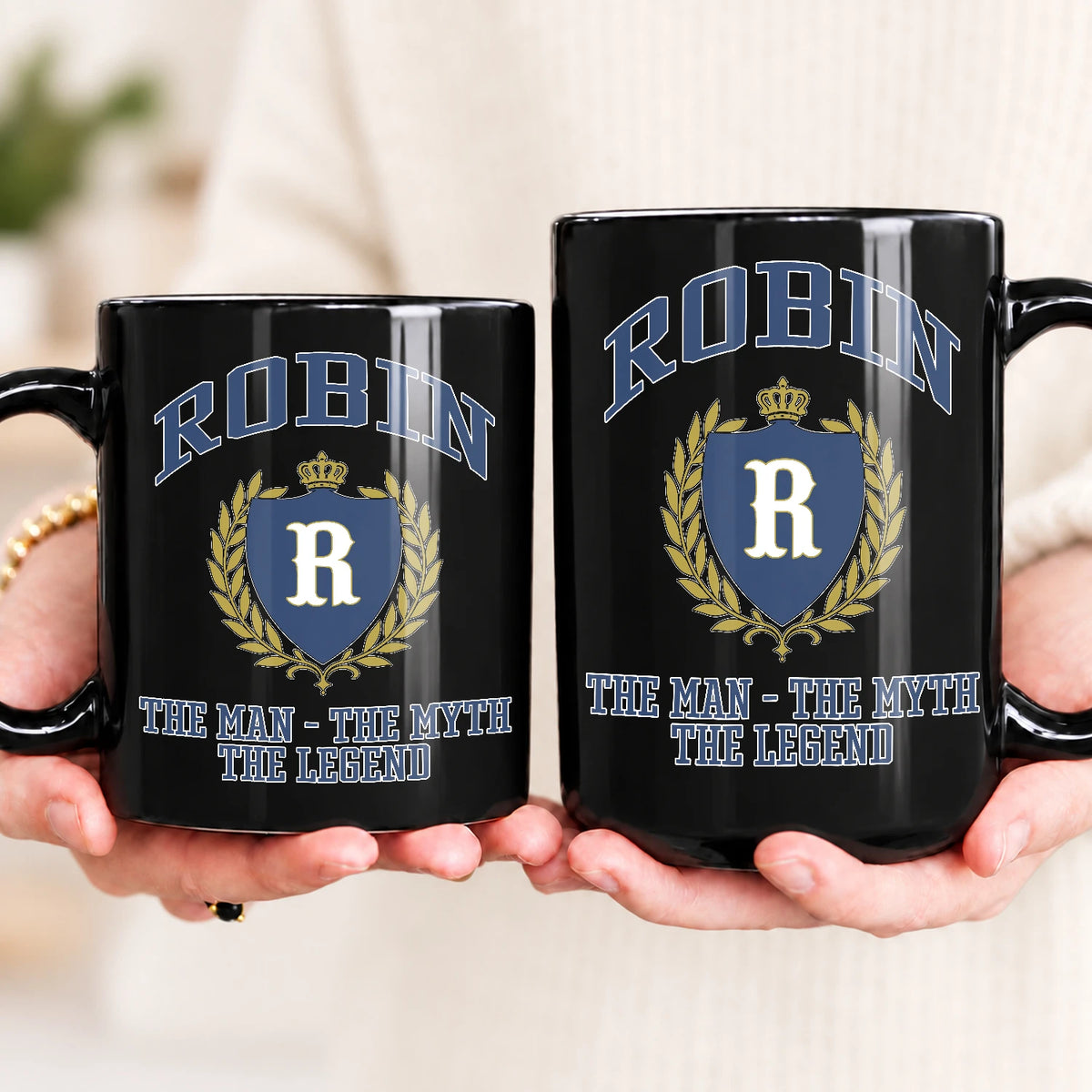 The Man The Myth The Legend Blue And Yellow Logo Mug ROBIN 13K1 MG24