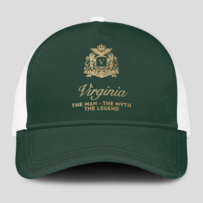 The Man The Myth The Legend Sage Green Mesh Cap VIRGINIA 13K1 C192PF