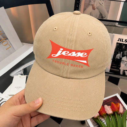 Trouble Maker Red Logo Washed Cap JESSE 13K1 C78PF