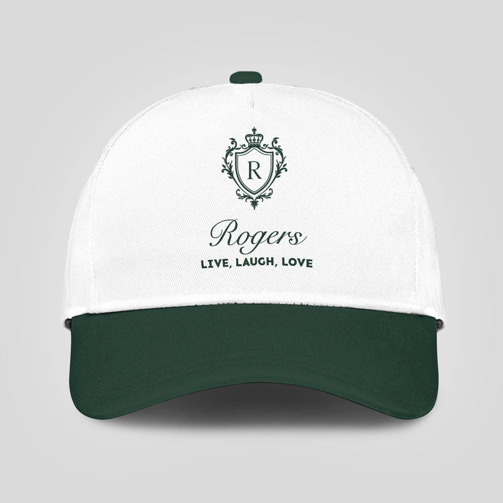Live Laugh Love Elegant Blue And White Cap ROGERS 13K1 C90PF