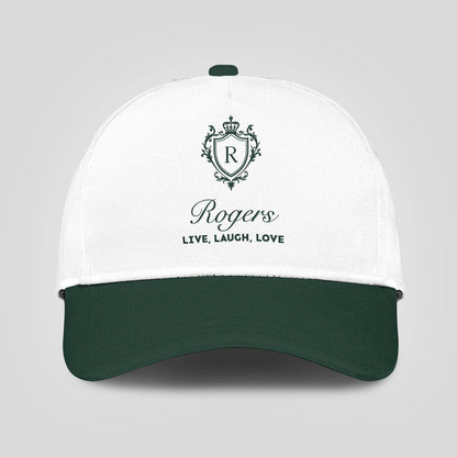 Live Laugh Love Elegant Blue And White Cap ROGERS 13K1 C90PF