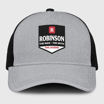 The Man The Myth The Legend Gray Mesh Cap ROBINSON 13K1 C189PF