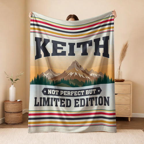Not Perfect But Limited Edition Vintage Mountain Fleece Blanket KEITH 13K1 BK45