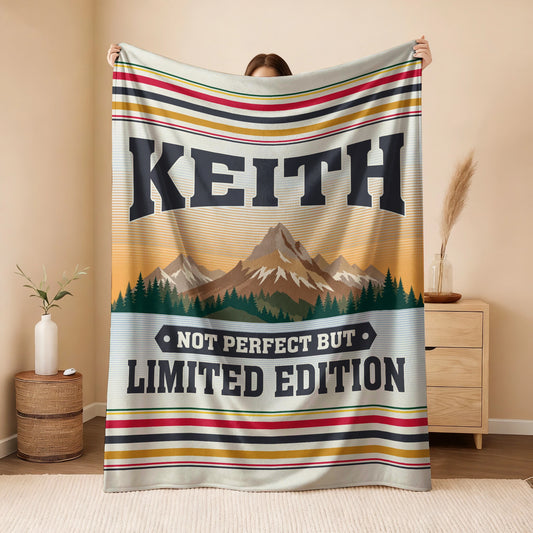 Not Perfect But Limited Edition Vintage Mountain Fleece Blanket KEITH 13K1 BK45