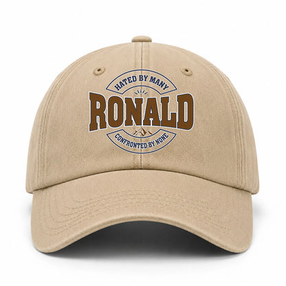 Hated By Many Confronted By None Washed Cap RONALD 13K1 C36PF