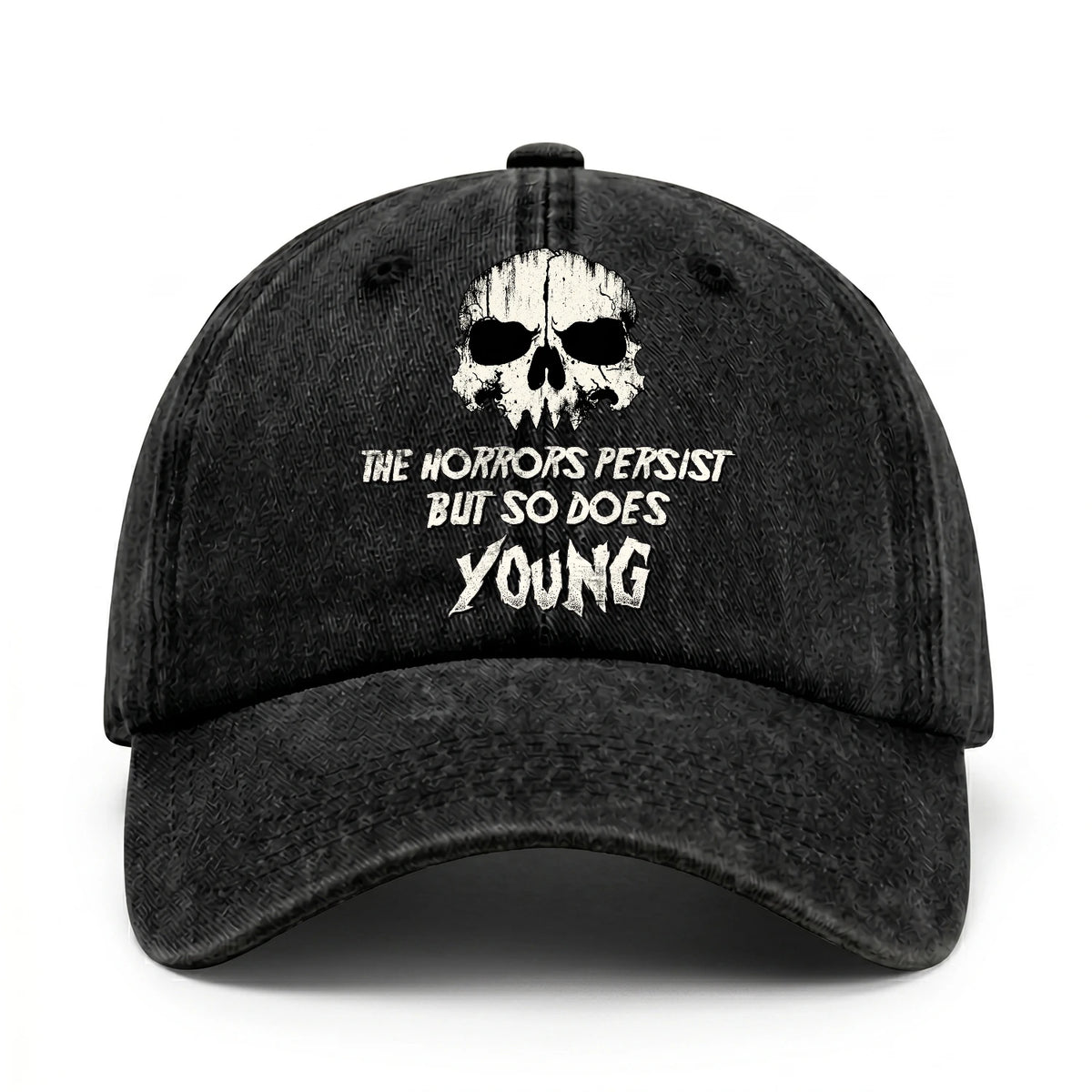 The Horrors Persist But So Does Your Name Cool Skull Washed Cap YOUNG 13K1 C134PF