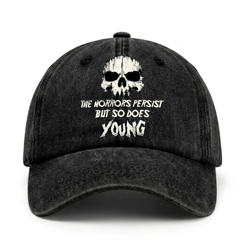 The Horrors Persist But So Does Your Name Cool Skull Washed Cap YOUNG 13K1 C134PF