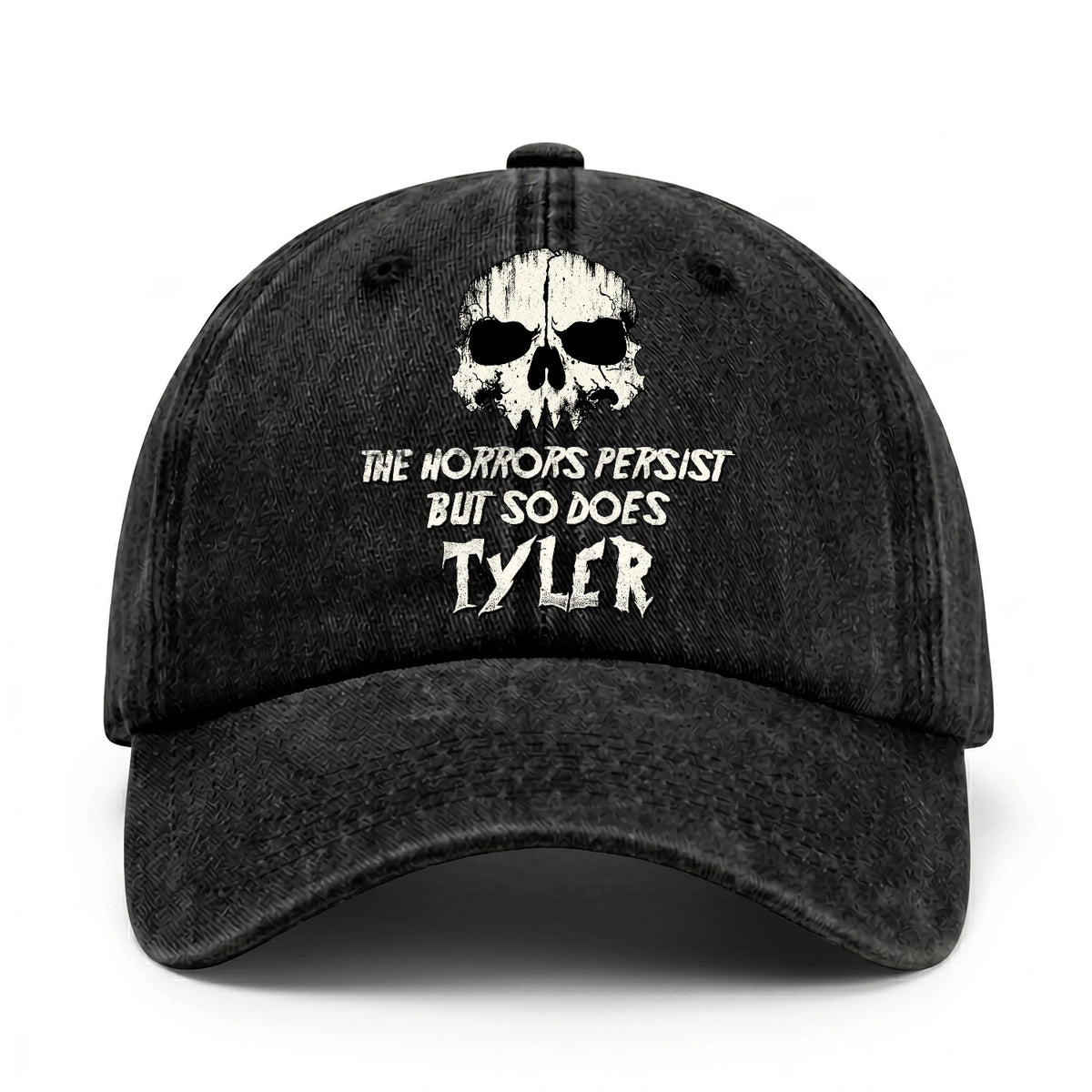 The Horrors Persist But So Does Your Name Cool Skull Washed Cap TYLER 13K1 C134PF