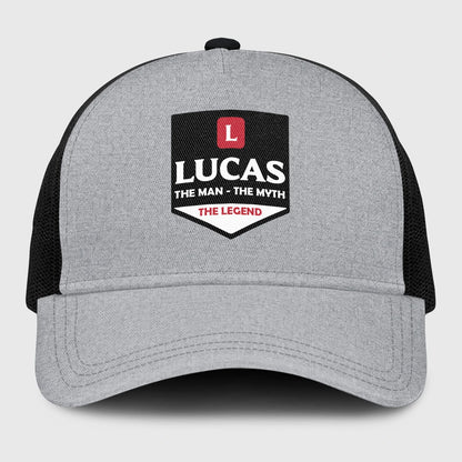 The Man The Myth The Legend Gray Mesh Cap LUCAS 13K1 C189PF
