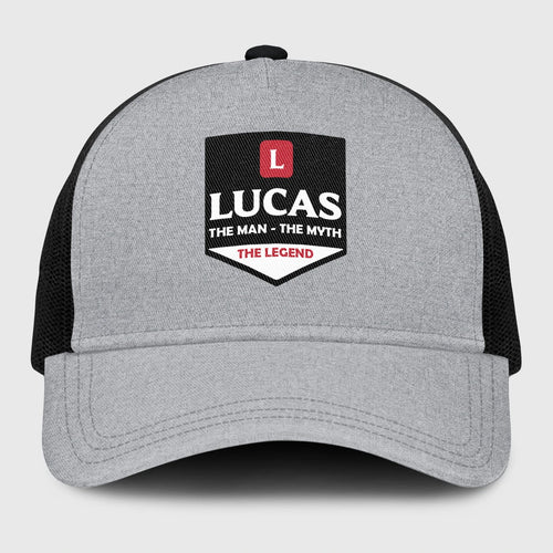 The Man The Myth The Legend Gray Mesh Cap LUCAS 13K1 C189PF