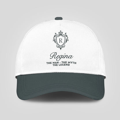 The Man The Myth The Legend Elegant Gray And White Cap REGINA 13K1 C170PF