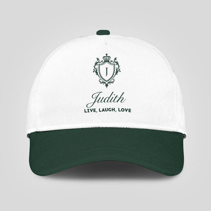 Live Laugh Love Elegant Blue And White Cap JUDITH 13K1 C90PF