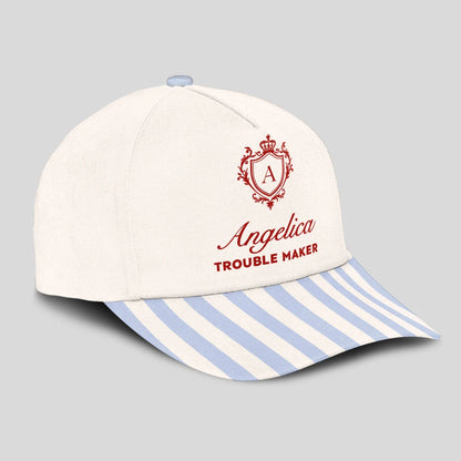 Trouble Maker Stripped Blue Beach Cap ANGELICA 13K1 C74PF