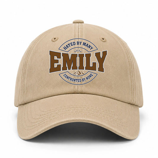 Hated By Many Confronted By None Washed Cap EMILY 13K1 C36PF