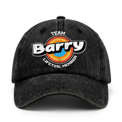 Team Your Name Lifetime Member Logo Cap BARRY 13K1 C66PF