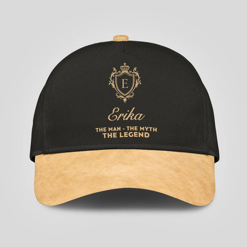 The Man The Myth The Legend Black And Champagne Gold Cap ERIKA 13K1 C94PF