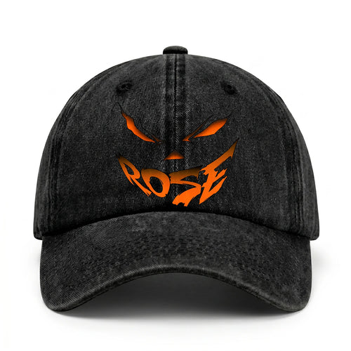 Stay Hungry Pumpkin Chasing Ghosts Funny Washed Cap ROSE 13K1 C101PF